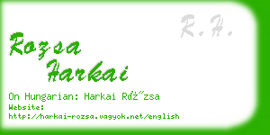 rozsa harkai business card